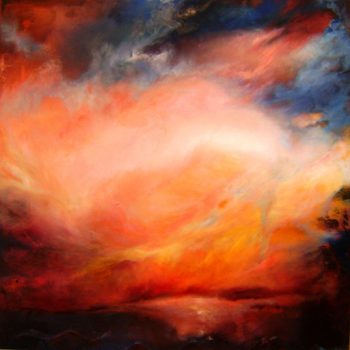 Dreaming-Una notte infiniti cieli cm 125x125 Olio su legno