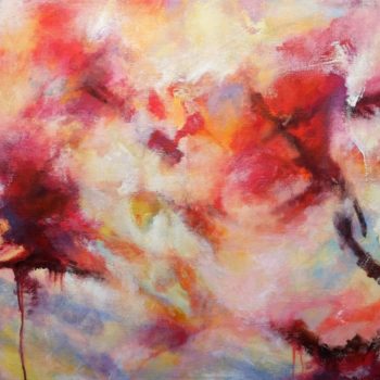 Senza titolo, 2017, oil on handcrafted canvas, cm 80x140
