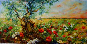 Raccontami ancora la tua Storia antica - 80x160cm - Olio su tela juta
