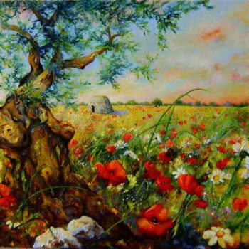 Raccontami ancora la tua Storia antica - 80x160cm - Olio su tela juta