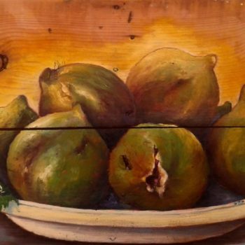 Passione d'amore, 30x60cm, olio su antica tavola