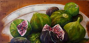 Voglia d'estate, 30x60cm, olio su antico legno