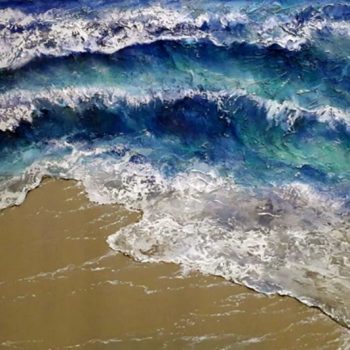 Ho sfogliato i miei giorni onda dopo onda nuvola dopo nuvola e mi sorprendo felice! Secondo premio ARTE IN TERRA Taurisano 2019- cm 100x200 -  Tecnica mista su tela