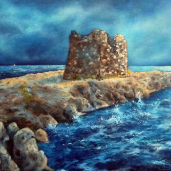 Al chiaro di luna - 65x140cm - Olio su tela