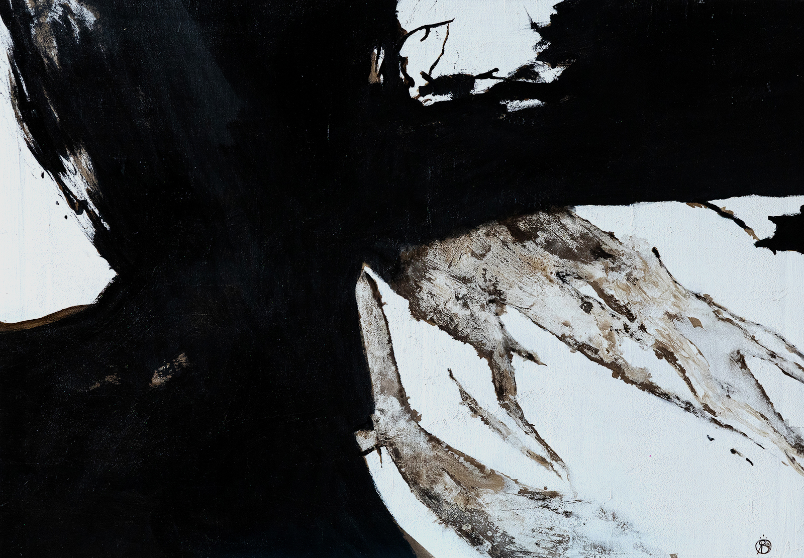 B/N- 02/24/02 Bitumen and acrylic