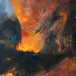 Tracce 11/23/08, 2023, Mixed media on canvas, cm 90x160