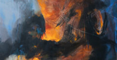 Tracce 11/23/08, 2023, Mixed media on canvas, cm 90x160
